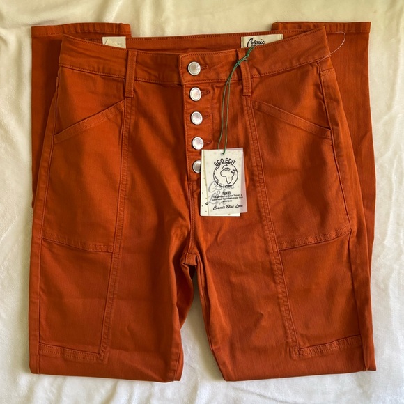 Cosmic Blue Love Hailey Eco Button Front Cargo Pant - Picture 4 of 12